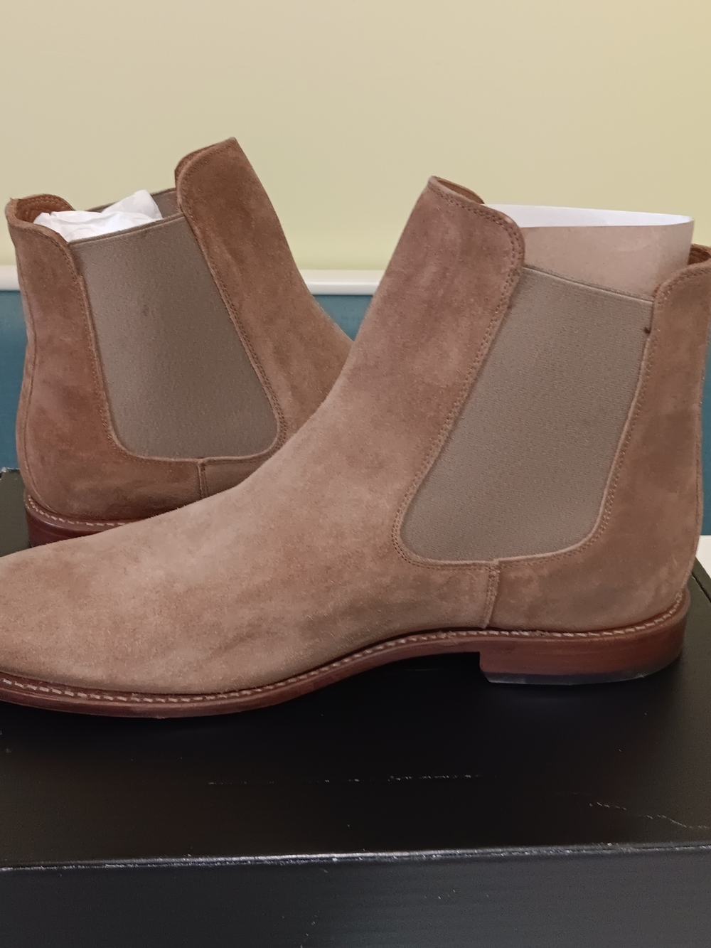 Thursday Boot Co. Boots Mens 16 Sandstone Brown Cavalier Chelsea Suede Leather - Picture 12 of 15
